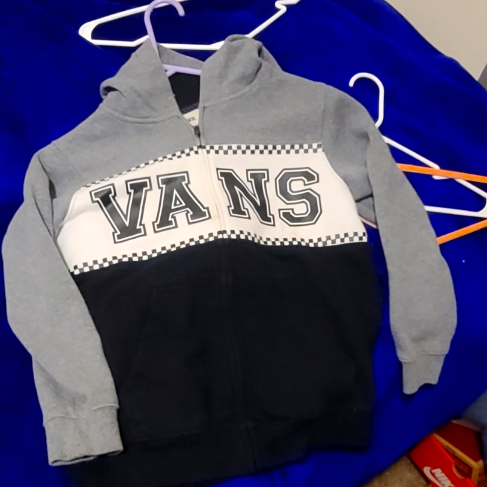 Vans zip up hoodie sz S Teen Boys